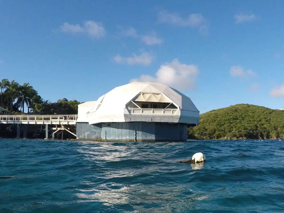 The underwater observatory tower of Coral World